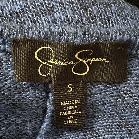 Jessica Simpson Navy Cold Shoulder Blouse - Picture 2 of 7